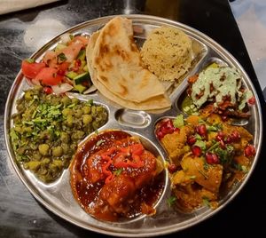 Thali (served on Thursday evenings) at Scoff's in Horsforth