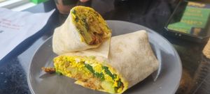 Breakfast burrito at Scoff's in Horsforth