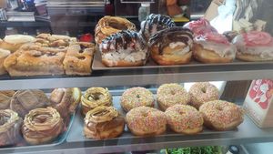 Donut choices at Scoff's in Horsforth