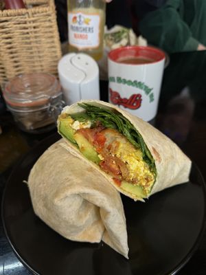 Breakfast burrito   at Scoff's in Horsforth