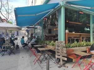 Outside at Nicolau in Porto