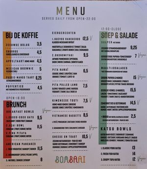 As you can see, vegan is clearly indicated on the menu, and there are plenty of options at BomBaai Strandbar in Westkapelle