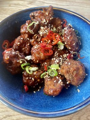 Fried Korean cauliflower   at BomBaai Strandbar in Westkapelle