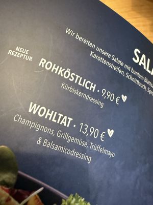 salad menu  at Hans im Glück  in Chemnitz