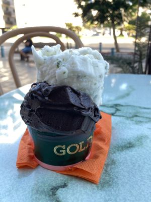 1/2 limoncello 1/2 oreo mousse   at Golda in Ramat Gan