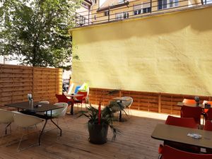 Courtyard ("Garden") in the back at Be Heroes in Zurich