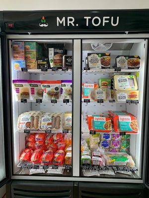 Vegan meat products, imported and national brands  at Mr. Tofu in Aguascalientes