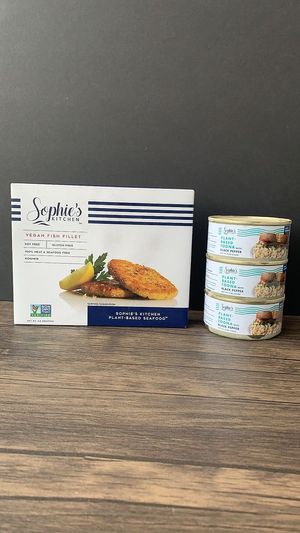 Sophie´s Kitchen vegan sea-food products  at Mr. Tofu in Aguascalientes