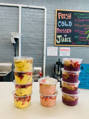 Smoothie bowls  at CJ's Juicery in Alton