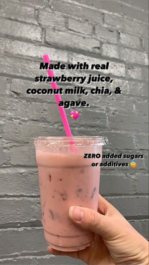 Strawberry latte at CJ's Juicery in Alton