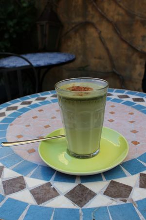 vegan: matcha latte at Cafe Gaya in Aarhus