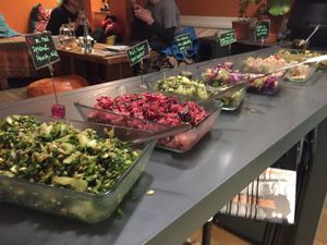 Vegan raw food buffet  at Cafe Gaya in Aarhus