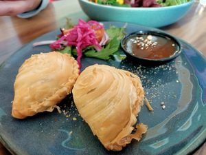 Mushroom Curry Puffs at Little Digs in Fortitude Valley