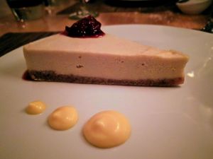 Vegan Raspberry Cheesecake at Tilth in Seattle