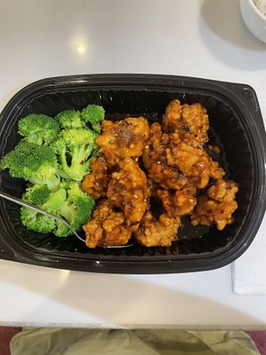 Vegan orange chicken  at Chinatown Garden in Washington