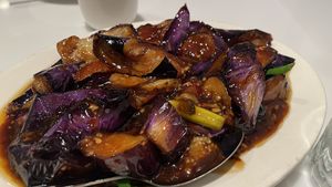 Garlic eggplant  at Chinatown Garden in Washington