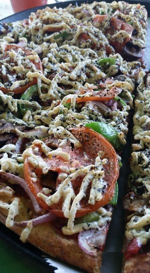 XL Nature's Choice with Whole Wheat Crust and Daiya Cheese at Promise Pizza in Round Rock