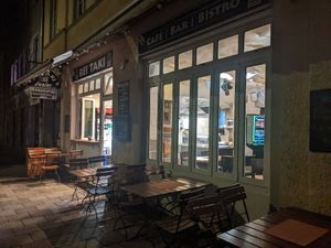 Outside of Bei Taki at Bei Taki in Munich