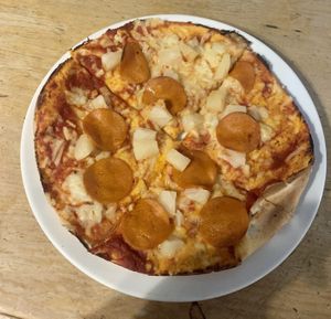 Vegan pepperoni pizza  at The Bull Inn in Henfield
