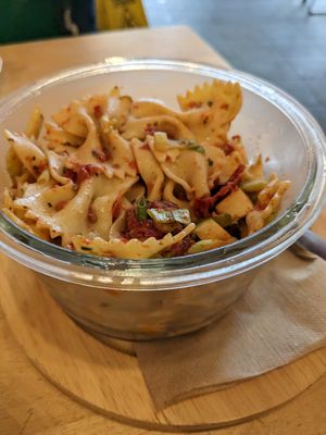 Pasta salad at La Graine Brulée in Montreal