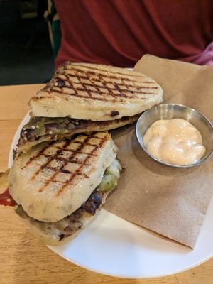 Bean panini at La Graine Brulée in Montreal