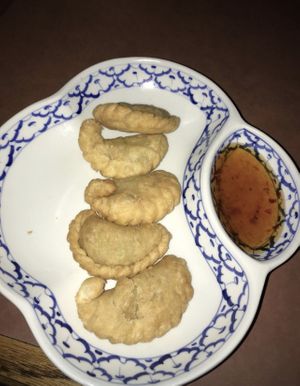 Curry puffs   at Baan Thai Restaurant in Leavenworth