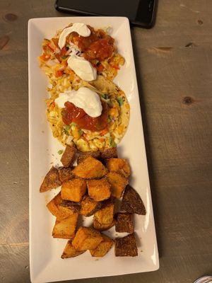 Vegetarian Huevo Rancheros   at Good Eats Cafe in Ottawa