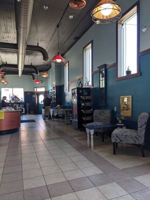 View from table in the back at Curiosi-Tea House in Winona