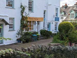 Outside (recommend getting the outside table of available) at Bumbles' Rest Cafe in Ambleside