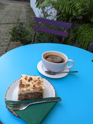Coffee and cake at Bumbles' Rest Cafe in Ambleside