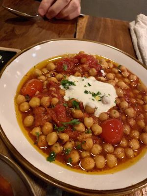 Spiced confit chickpeas at El Corazon in Santa Teresa