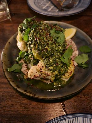 Cauliflower pesto at El Corazon in Santa Teresa