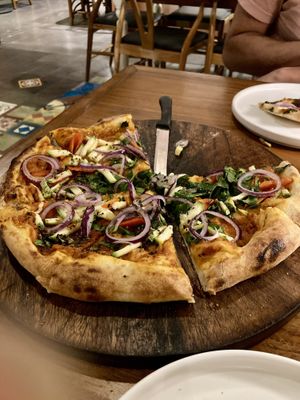 Veggie Pizza without cheese (must specify)  at The Bakery in Santa Teresa