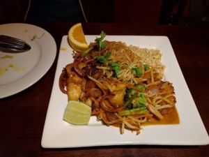 vegan pad thai with tofu, veeery tasty!! at Thai Sapa in Springdale