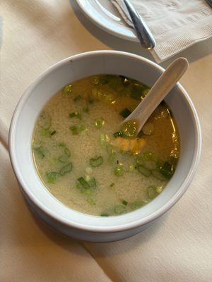 miso soup   at Thai Sapa in Springdale