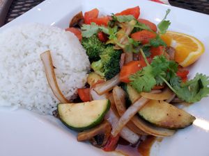 California style stir fry at Thai Sapa in Springdale