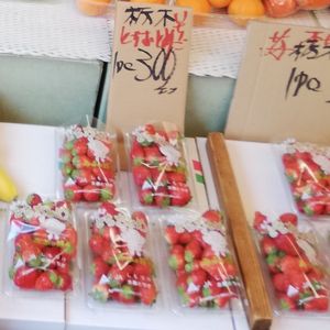 Strawberries at Nari-shi Kajitsu-ten 成市果実店 in Tokyo