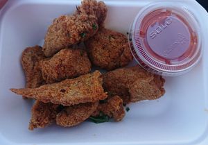 Seitan nuggets at Sloth and Sparrow in Falmouth