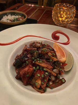 Jack fruit vegan plate  at Ginger in Willemstad