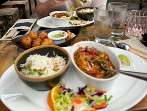 Kadai and batata vada   at Ginger in Willemstad