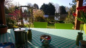 Ontbijt op de veranda.  at De Groene Mus  in Wervershoof