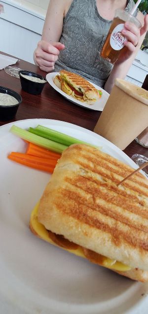 Adult grilled cheeze with veggies!  at The Beehive Cafe in Berkeley Springs