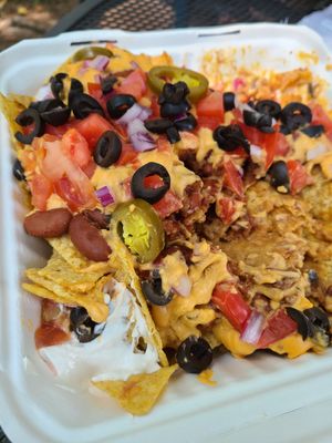 Grande nachos platter at The Beehive Cafe in Berkeley Springs