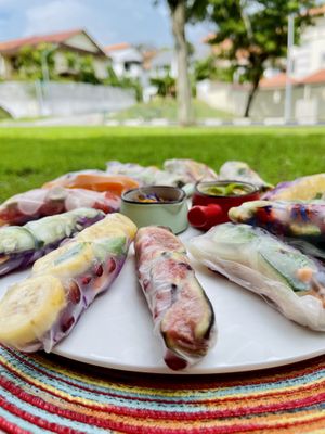 Rice Paper Roll Platter at WakaMama in Central Singapore