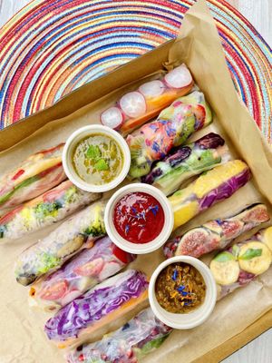 Rice Paper Roll Platter at WakaMama in Central Singapore