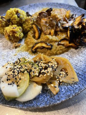 shroom rendang rice ball at WakaMama in Central Singapore