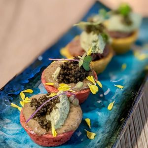 Truffle Vegan Cheese Shroom Mini Tart with Land Caviar at WakaMama in Central Singapore
