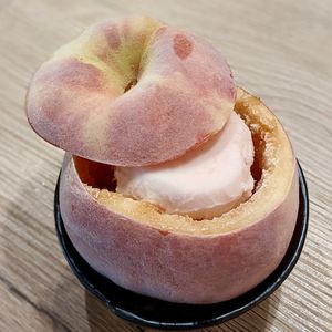 Water Kefir Peach Sorbet at WakaMama in Central Singapore