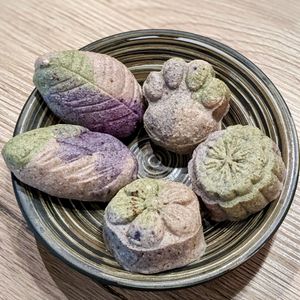 Raw Vegan Wagashi Mooncakes with Cashew Mango Kombucha & Hazelnut Chocolate at WakaMama in Central Singapore