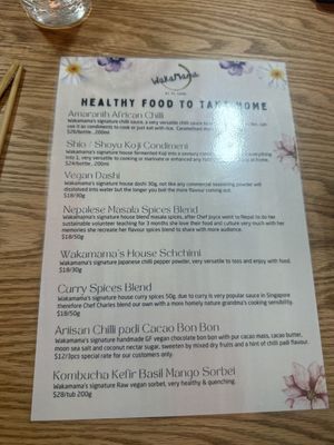 Things to take homee  at WakaMama in Central Singapore